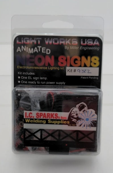 Miller Engineering 9322 HO / N Scale I.C. Sparks & Sons Animated Neon Billboard