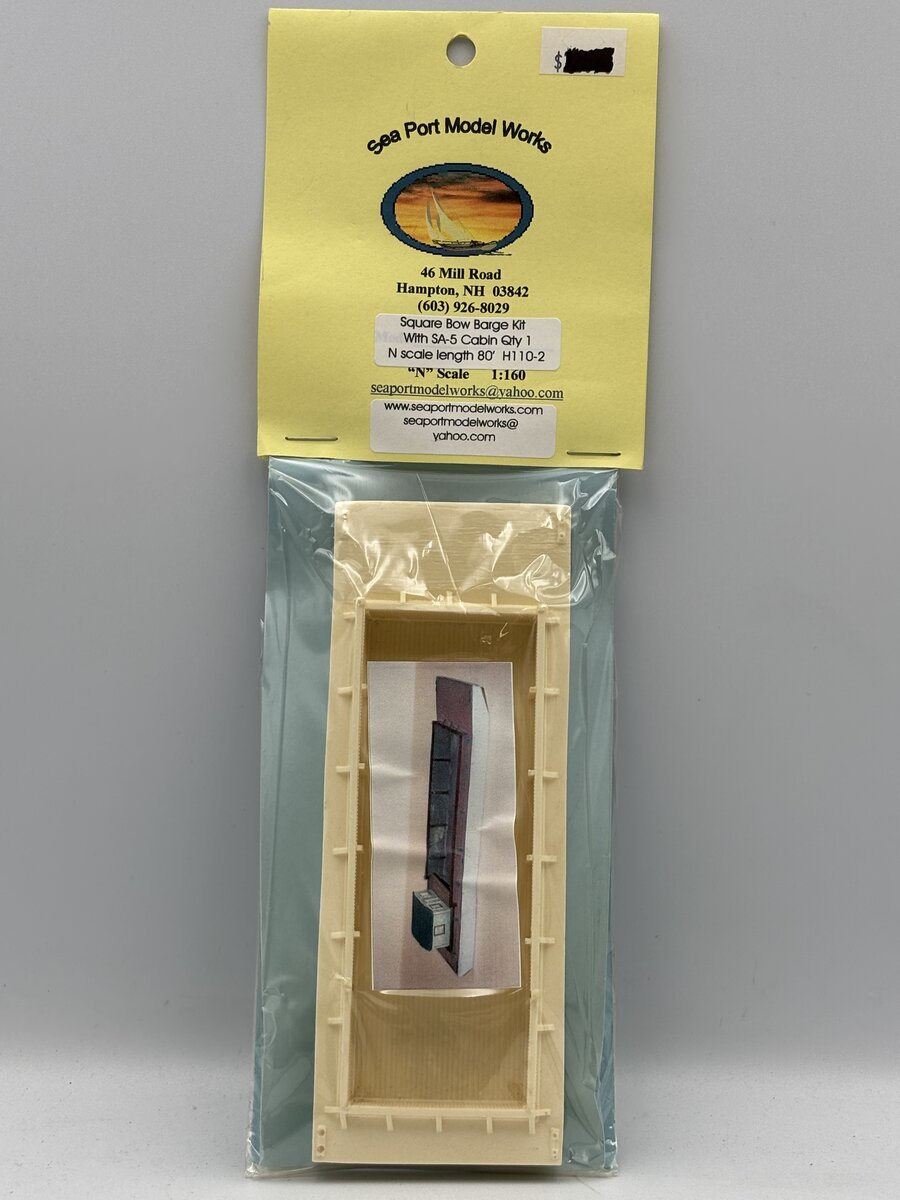 Sea Port Model Works H110-2 N Square Bow Barge Kit