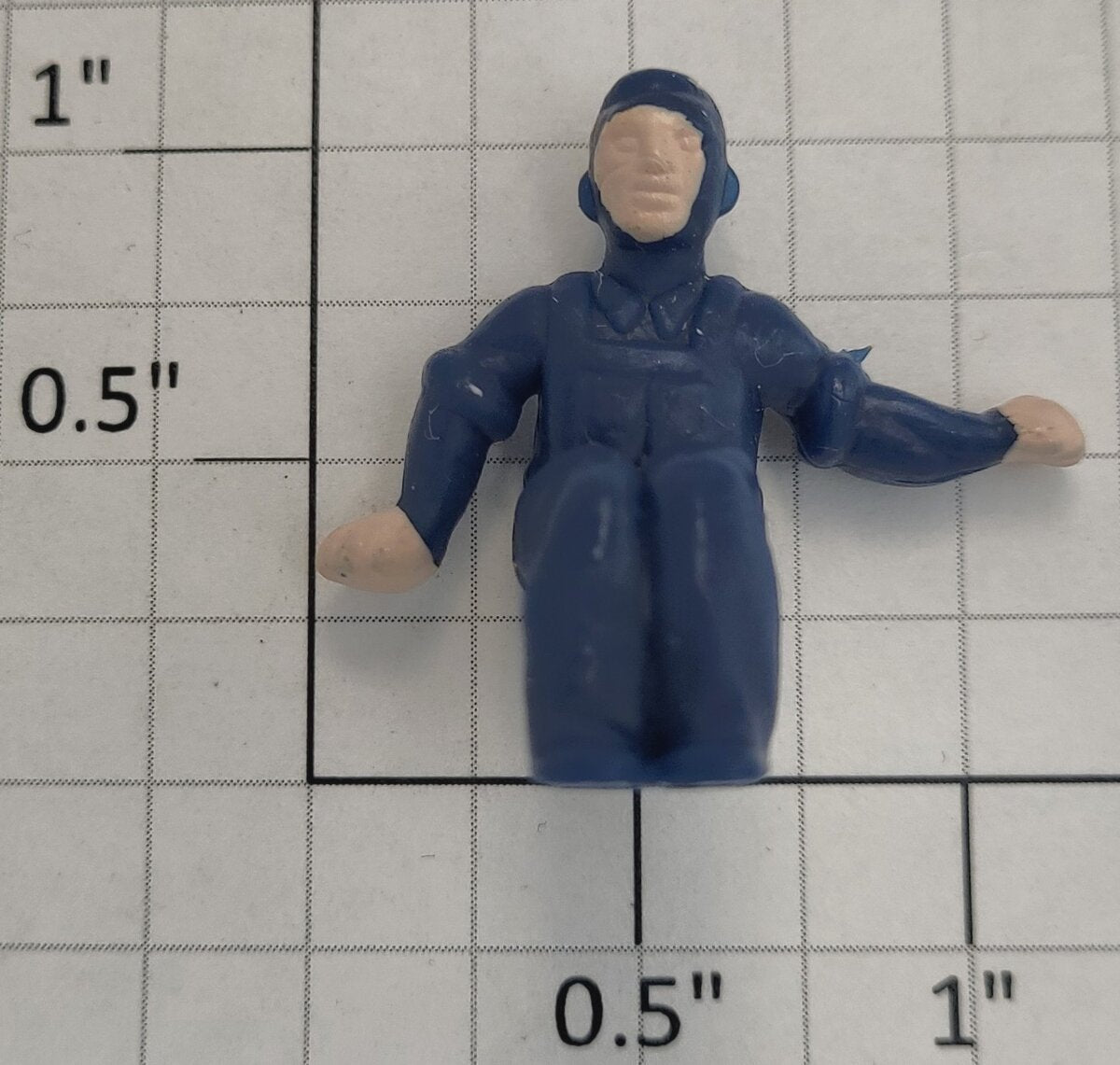 Lionel 50-84 Dark Blue Painted Seated Gang Car Figure