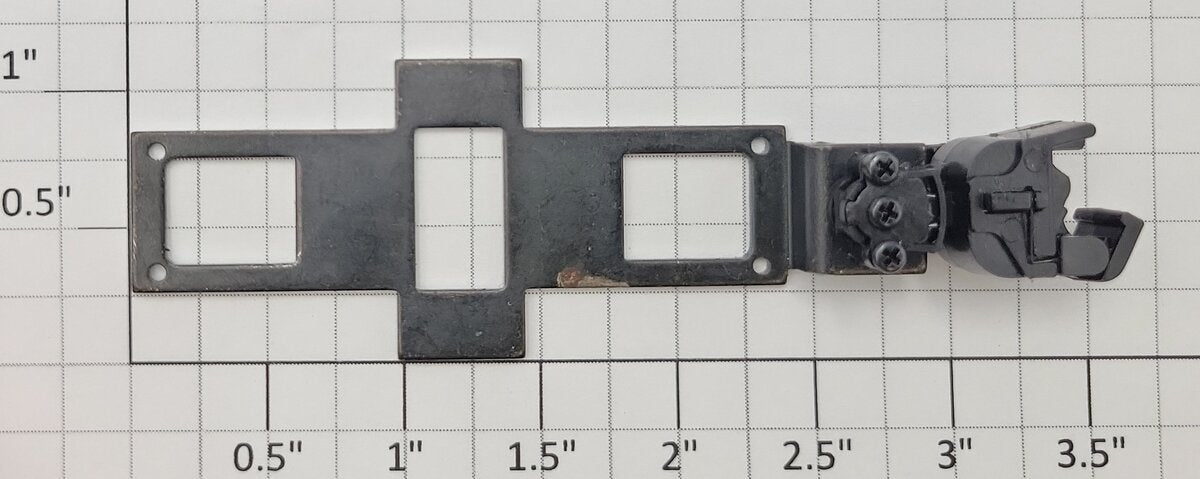 S-Helper 661-M023 S Scale AF F3/F7 Rear Coupler and Bracket Assembly - Short