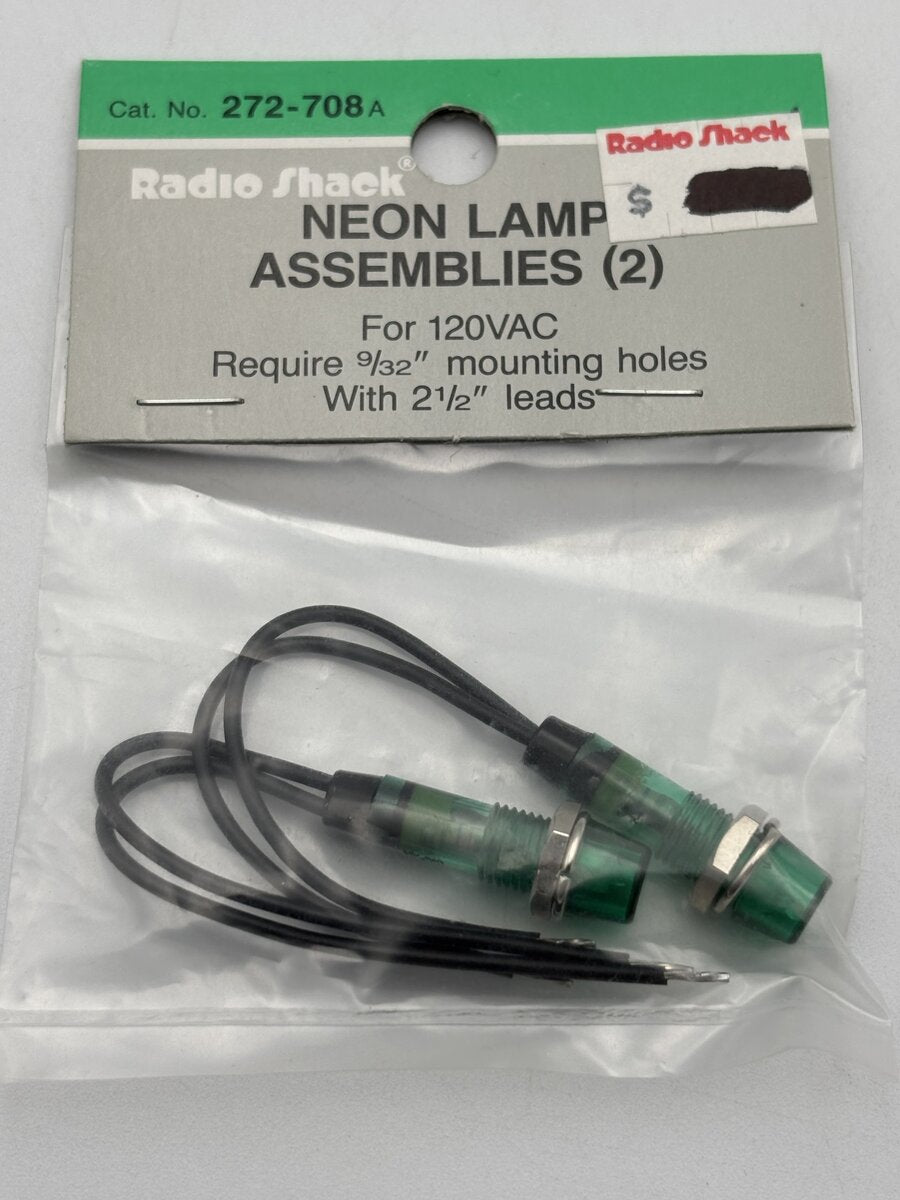 Radio Shack 272-708A Neon Lamp Assemblies For 120VAC (Pack of 2)