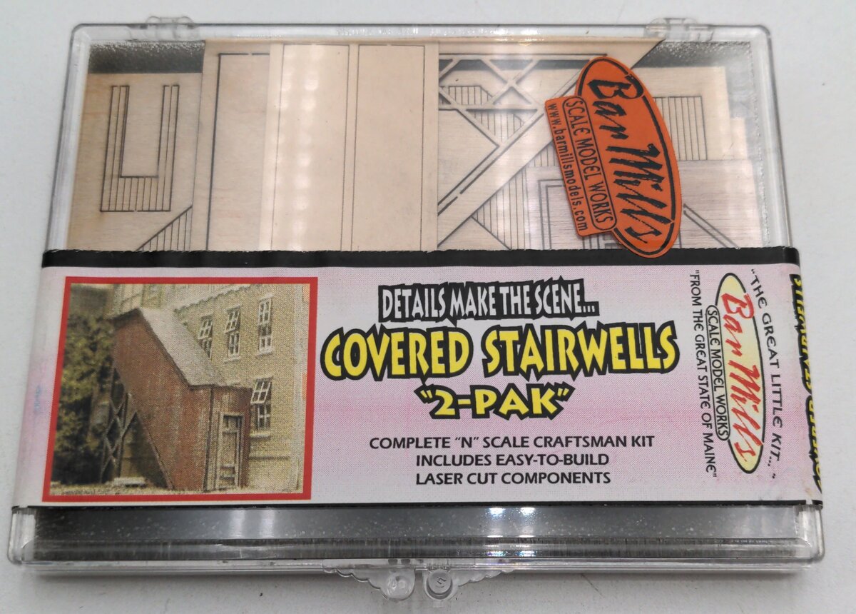 Bar Mills 0305 N Scale Covered Stairwells 2 Pack