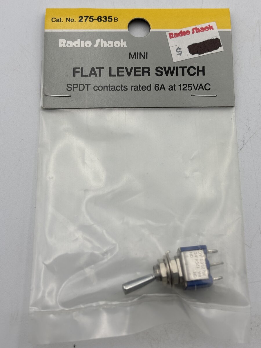 Radio Shack 275-635B Mini Flat Lever Switch