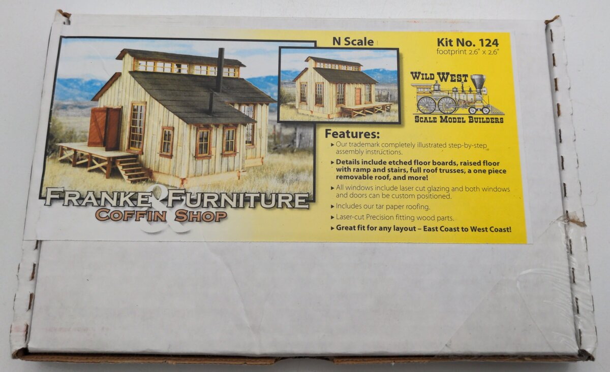 Wild West Scale Models 124 N Scale Franke & Furniture Coffin Shop Kit