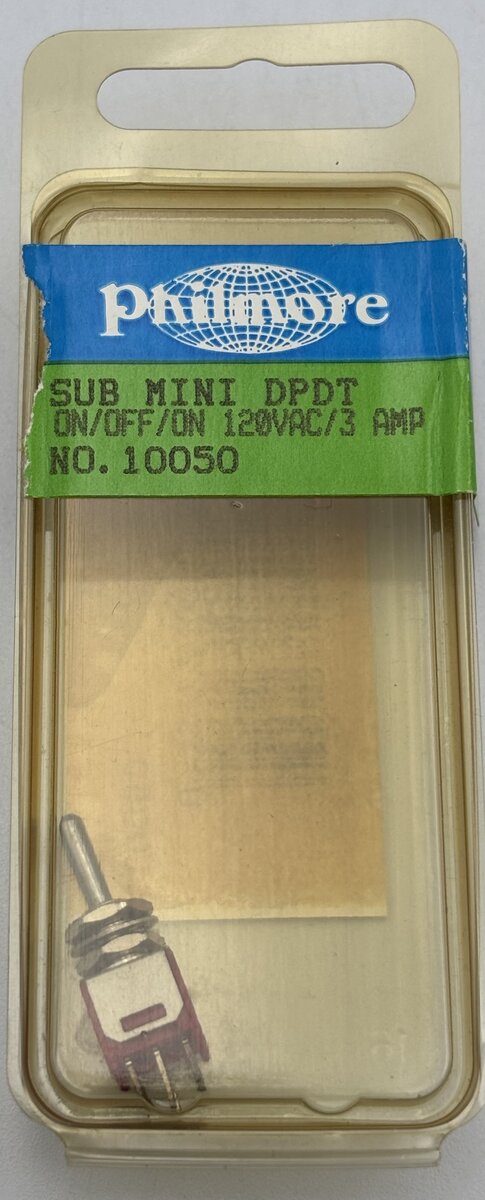 Philmore 10050 Sub Mini DPDT Toggle Switch