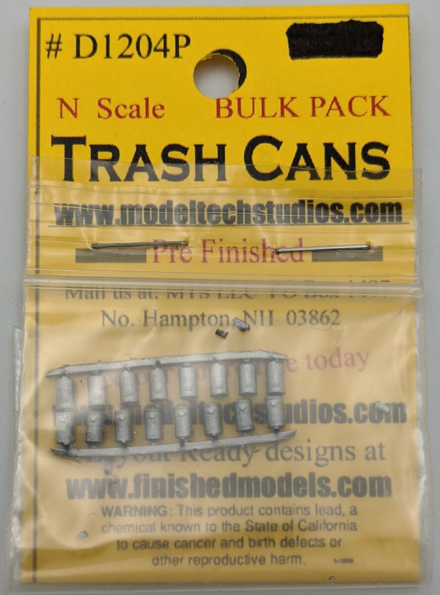 Model Tech Studios D1204P N Trash Cans Bulk Pack