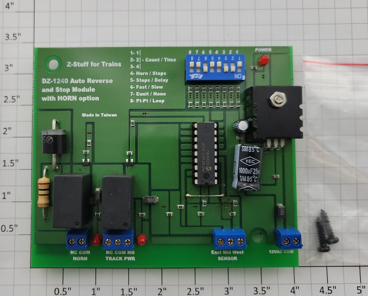 Z-Stuff DZ-1240 Auto Reverse/Stop Controller with Horn Option PCB Circuit Board