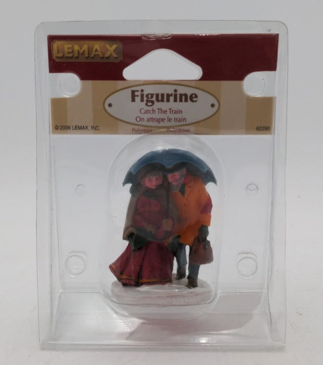 Lemax 62290 Catch The Train Polyresin Figure