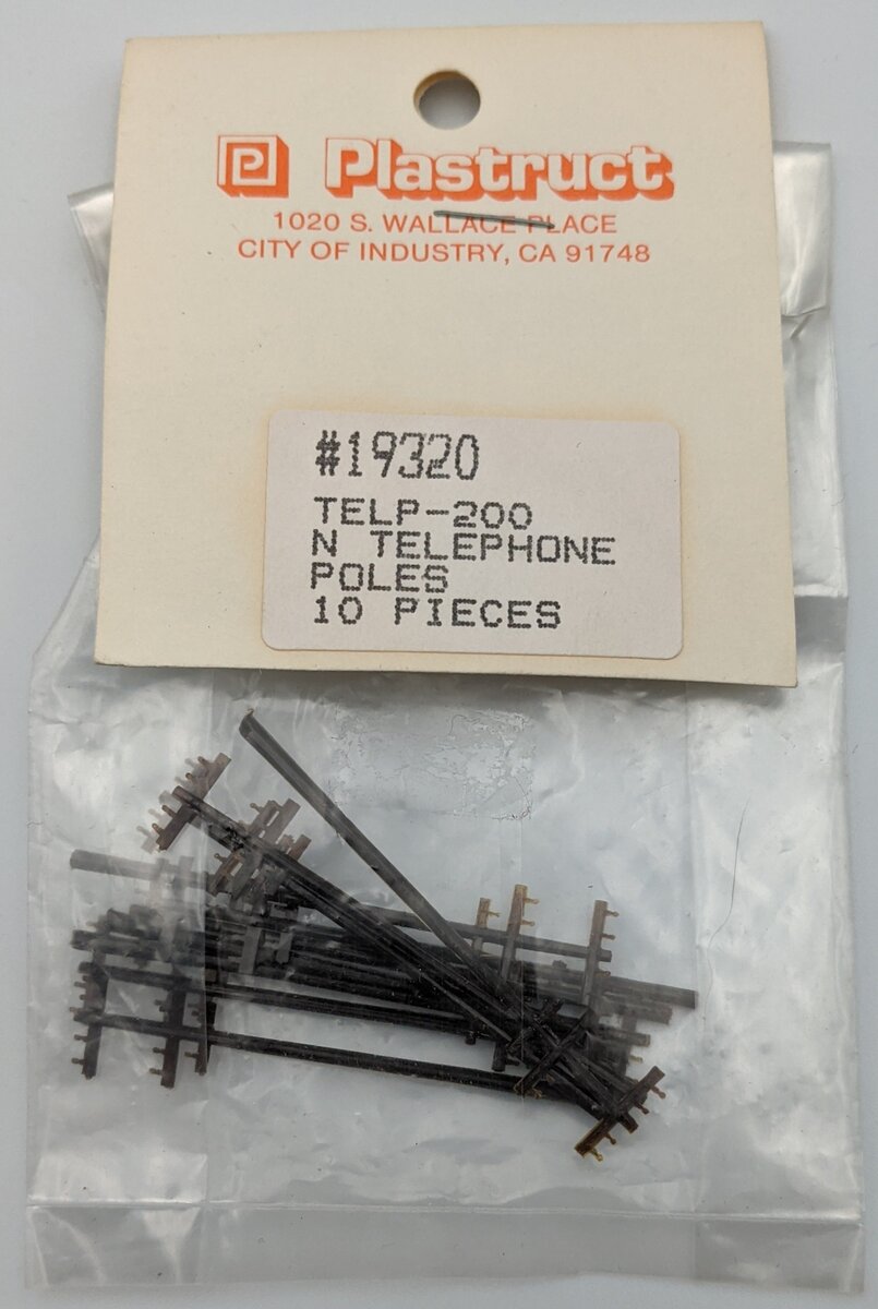 Plastruct 19320 N Telp-200 Telephone Poles (10 Pack)