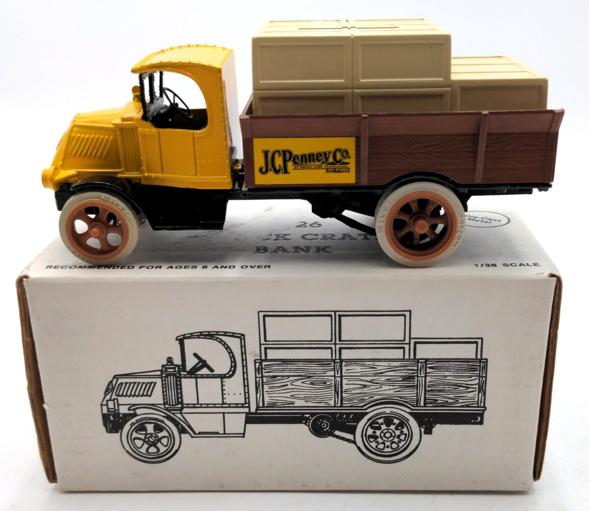 Ertl 2520 1/38 1926 Mack Crate Truck J.C.Penney Co Bank