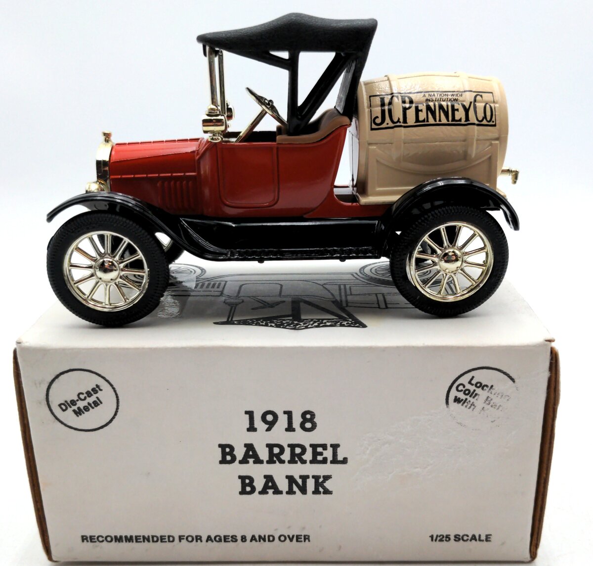 Ertl 2976 1/25 Scale 1918 Ford J.C.Penney Co. Barrel Bank