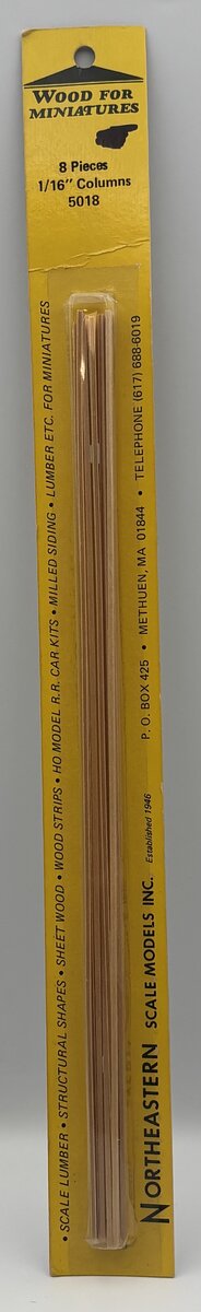 Northeastern Scale Models 5018 Wood Strips for Milled Siding 1/16