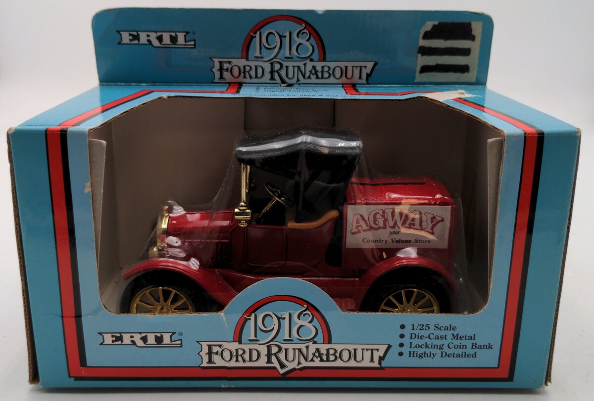 Ertl 9195 1/25 Scale 1918 Ford Runabout Agway Locking Coin Bank
