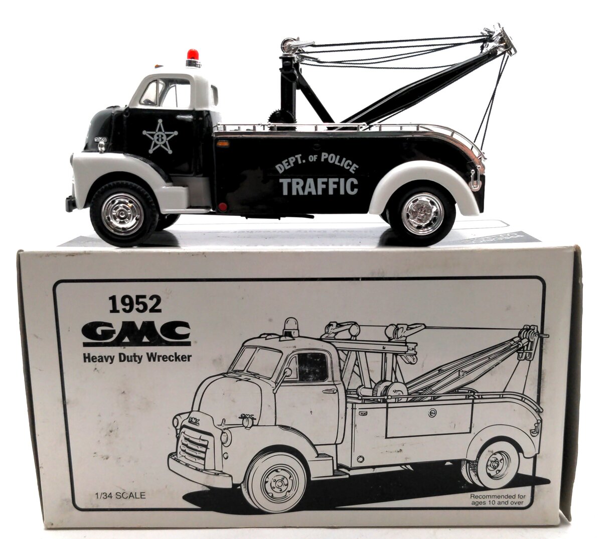 First Gear 10-1035 1/34 1952 GMC Heavy Duty Wrecker Dept. Of Police Traffic
