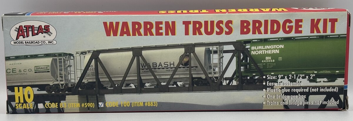 Atlas 883 HO Warren Truss Bridge Kit Code 100