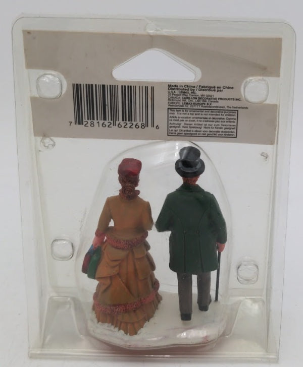 Lemax 62268 Village Collection Shoppers Victorian Man & Woman Polyresin Figurine
