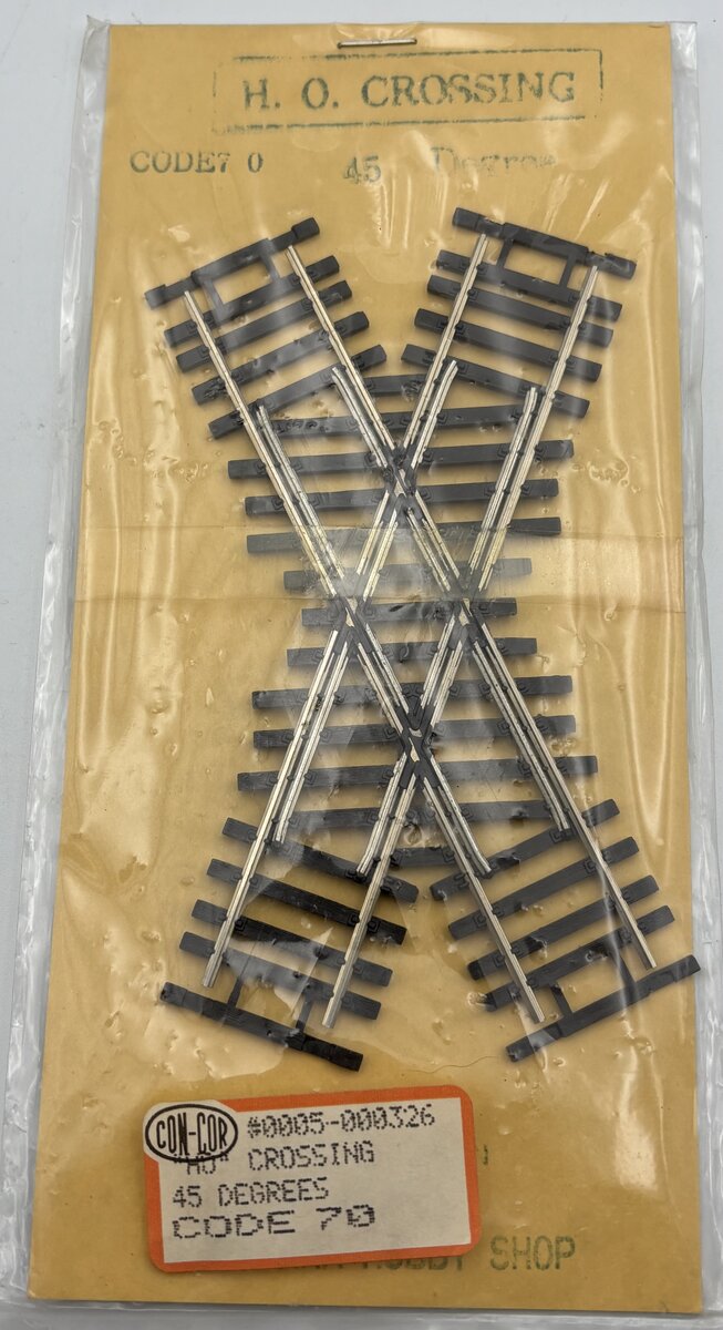 Con-Cor 0005-000326 HO Code 70 Crossing Track 45 Degree