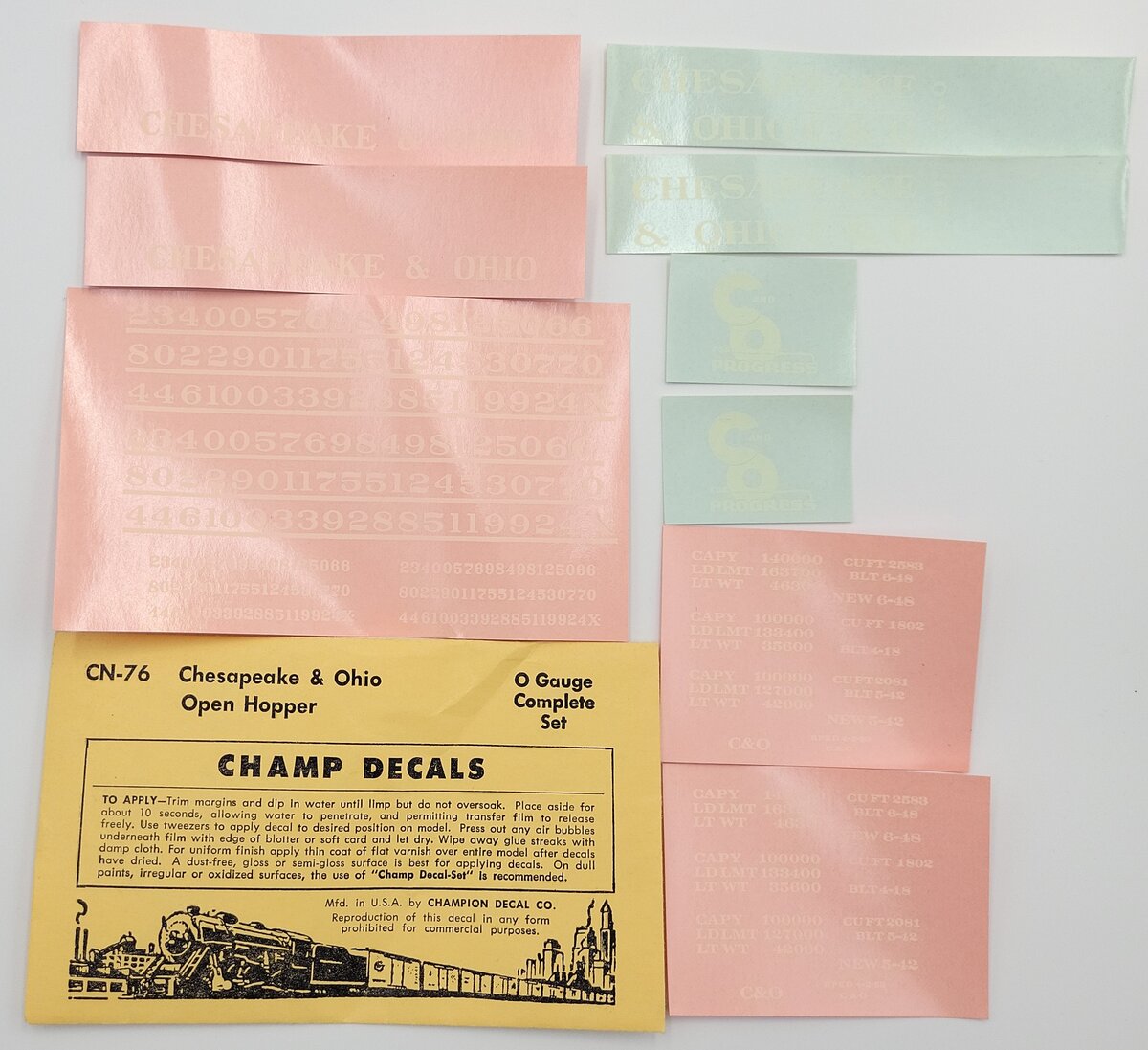Champ Decals OB-352 Minneapolis, Northfield & Southern Box Car Decal Set