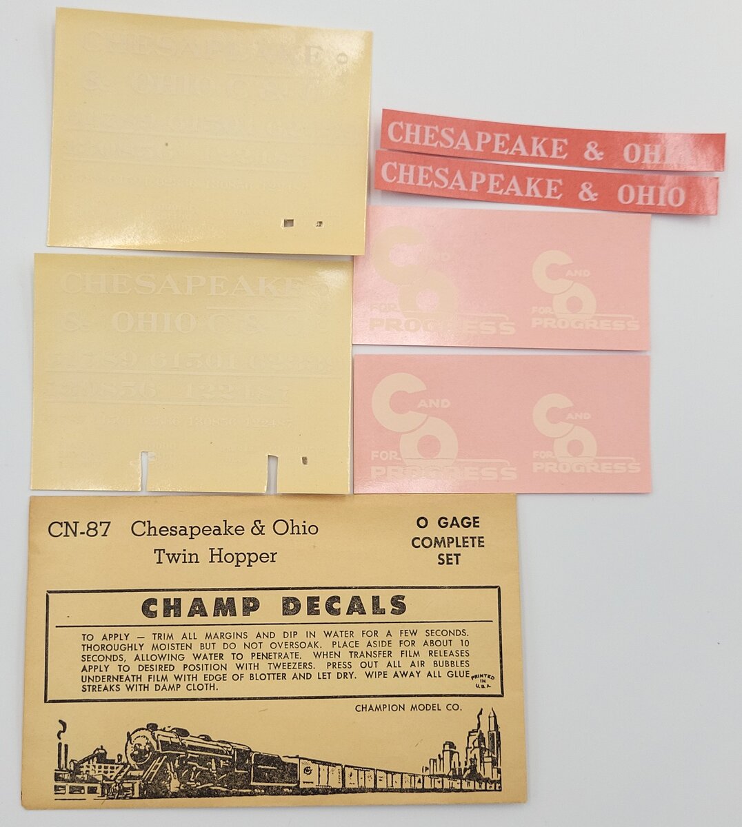 Champ Decals CN-87 Chesapeake & Ohio Twin Hopper Decal Set