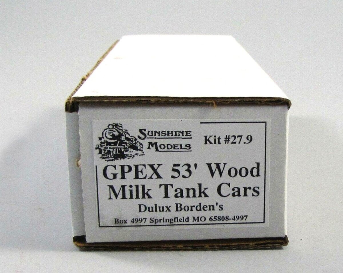 Sunshine Models 27.9 HO Scale GPEX 53' Wood Milk Tank Car Dulux Borden's Kit
