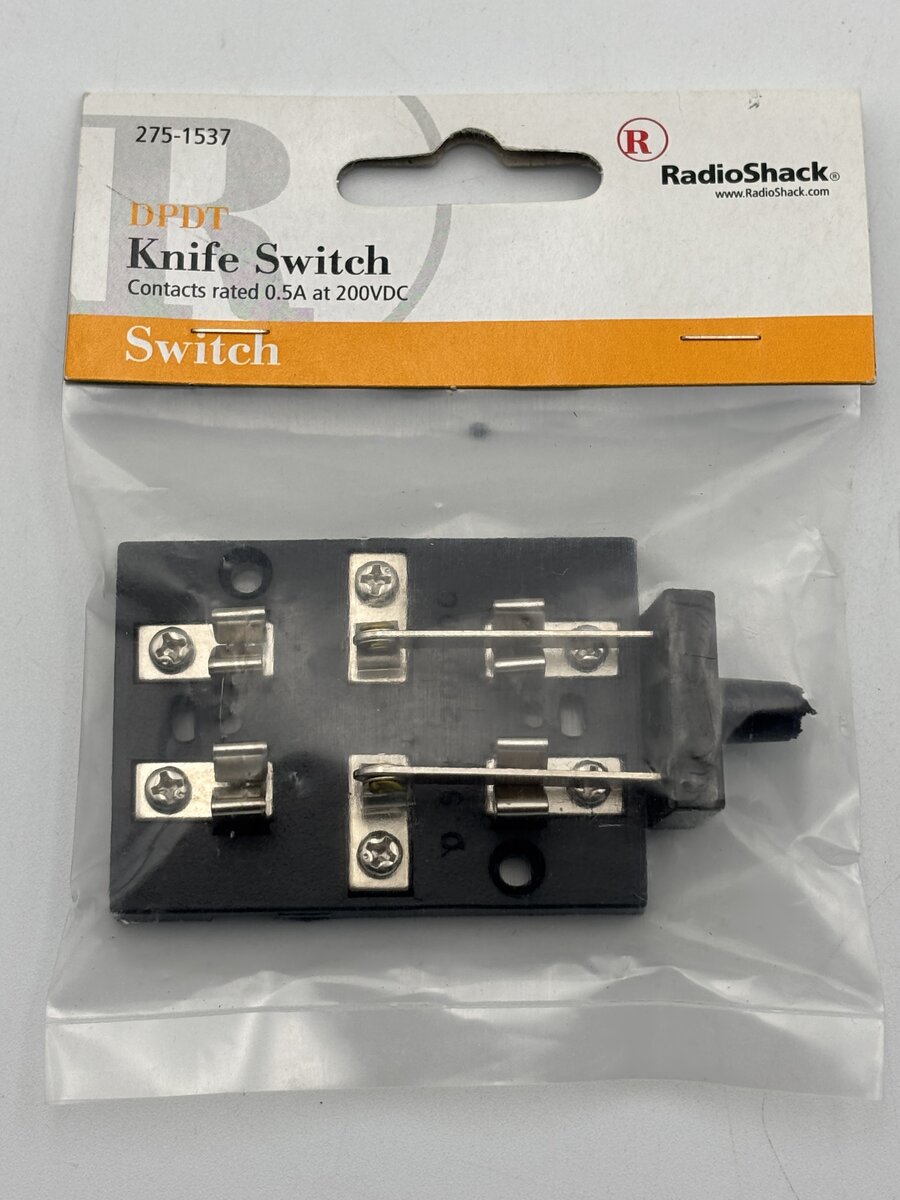Radio Shack 275-1537 DPDT Knife Switch 0.5A At 200VDC