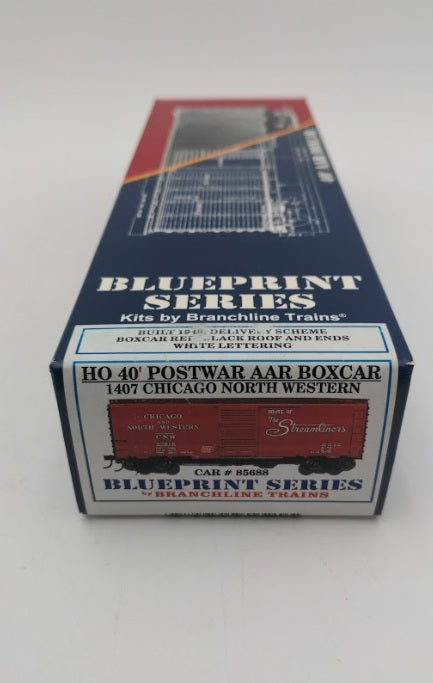 Branchline Trains 1407 HO Scale C&NW 40' Postwar AAR Boxcar # 85688 Kit