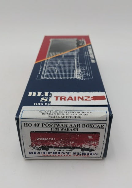 Branchline Trains 1435 HO Scale Wabash 40' Postwar AAR Single Door Box Car Kit