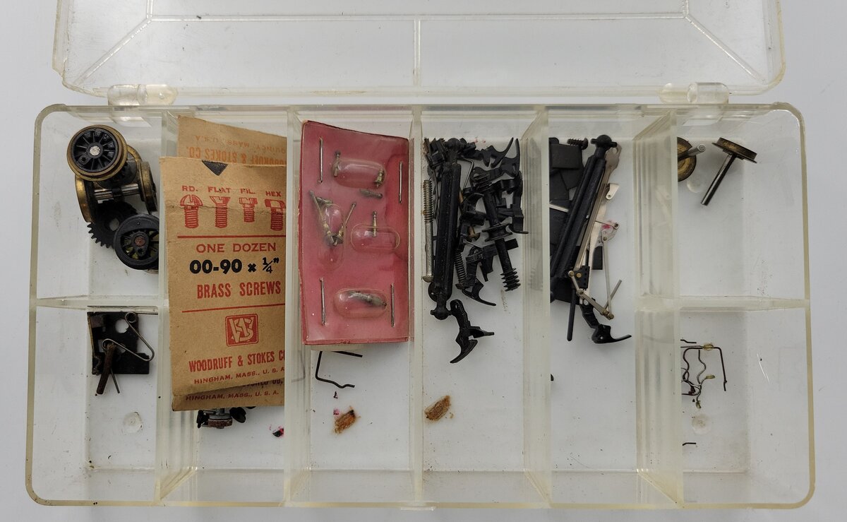 Acme 8-812 Miscellaneous Box of HO Scale Parts including Screws & Wheel Sets