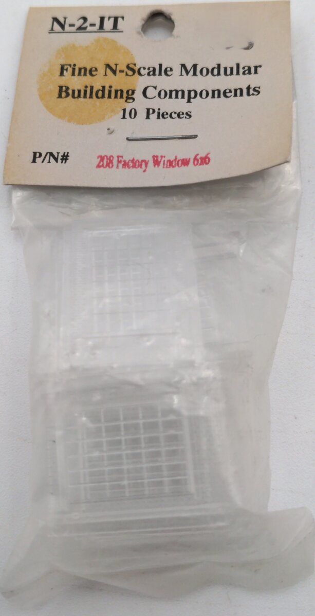 Fine N Scale Products 208 Factory Windows 6x6