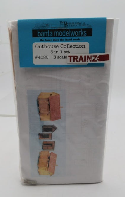 Banta Model Works 4020 S Scale Outhouse Collection 5-in-1 Set Building Kit