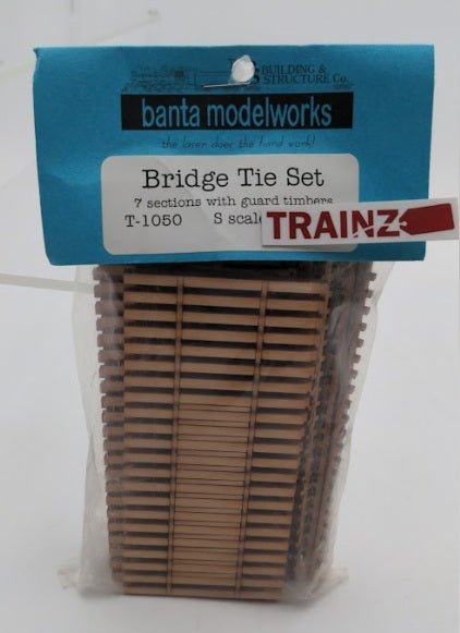Banta Model T-1050orks T-1050 S-Scale Bridge Tie Set With 7-Guard Timbers