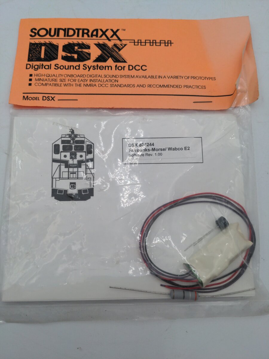 SoundTraxx 825244  Fairbanks-Morse Wabco E2 Software Rev. 1.00