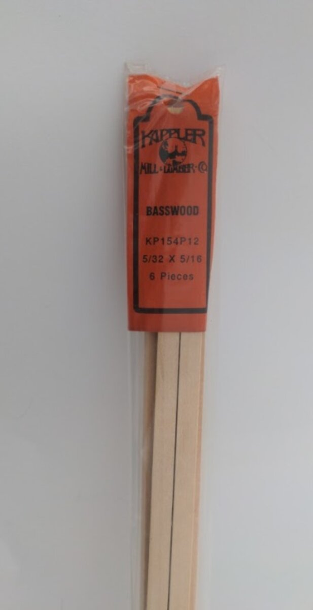 Kappler KP154P12 Unpainted Basswood 5/32 x 5/16 (Pack of 6)