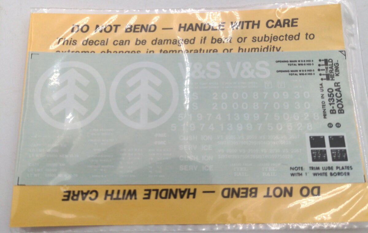 The Herald King B-1350 V&S Decal