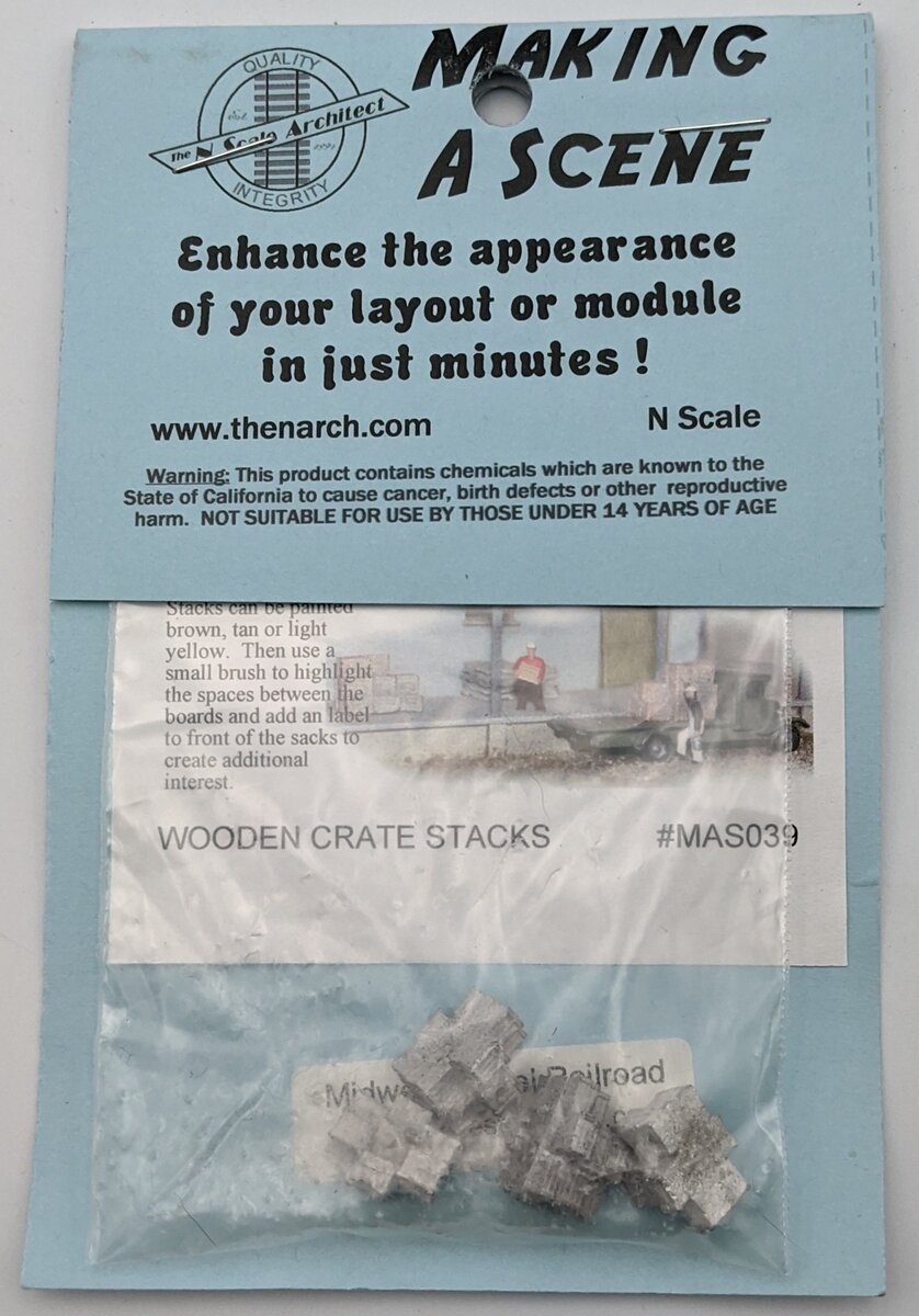 The N Scale Architect MAS039 N Wooden Crate Stacks