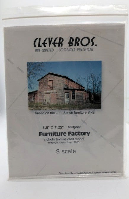 Clever Bros. S Scale Furniture Factory Photo Texture Card Model Kit