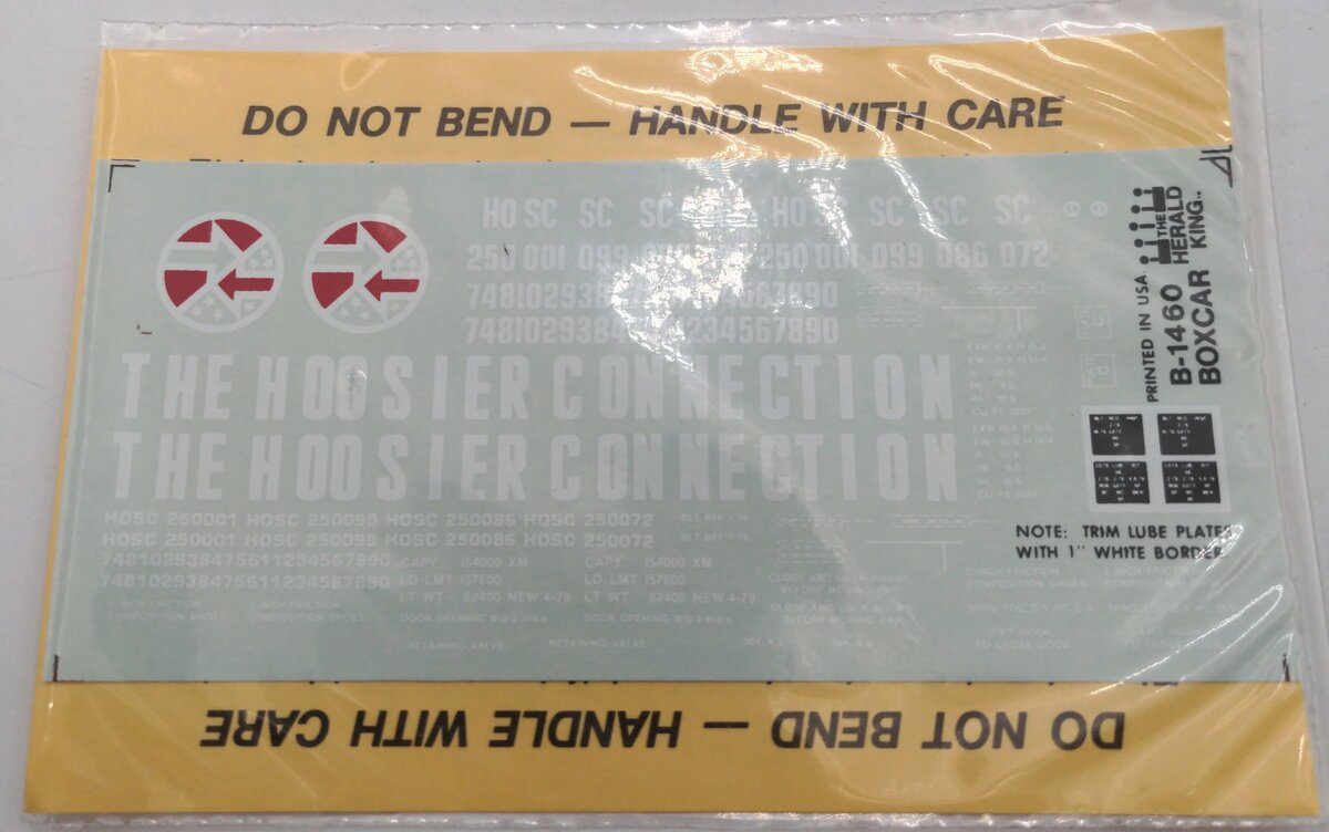 The Herald King B-1460 The Hoosier Connection Decal