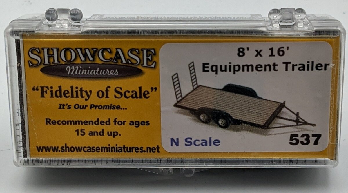 Showcase Miniatures 537 N 8' x 16' Equipment Trailer