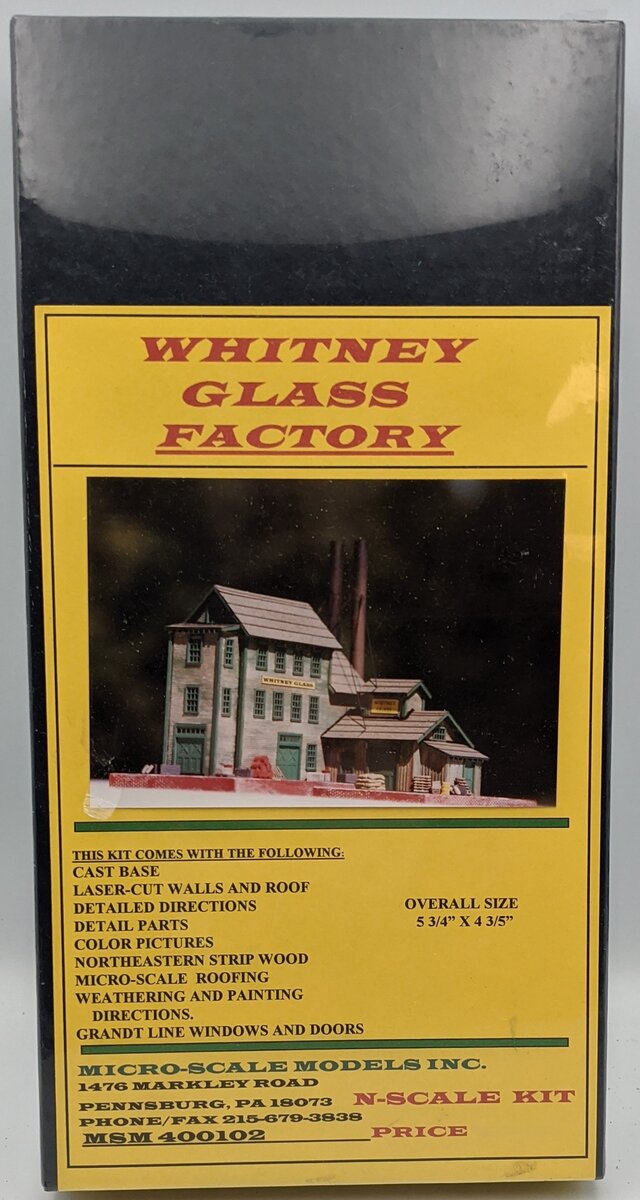 Microscale MSM400102 N Whitney Glass Factory Building Kit