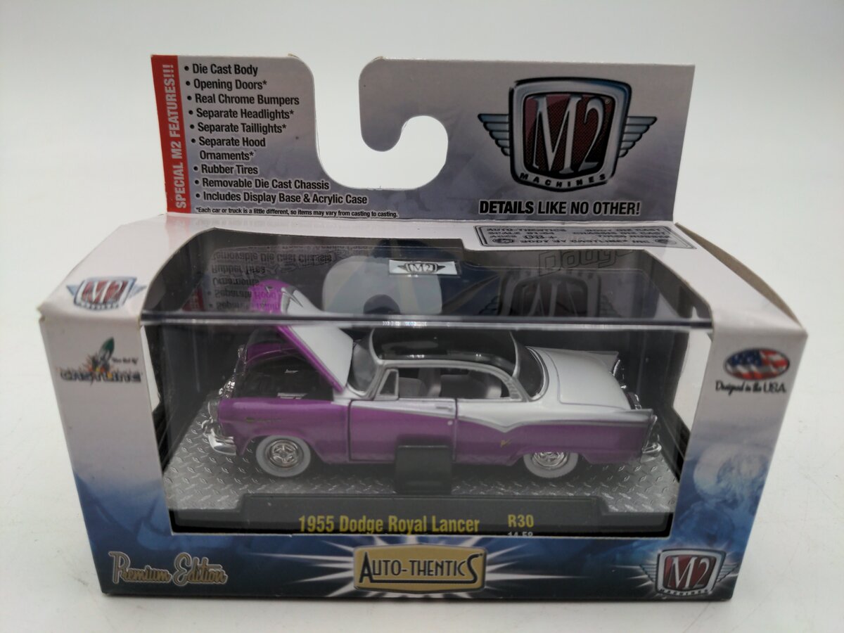 M2 Machines 32500 1:64 Purple 1955 Dodge Royal Lancer R30 14-58