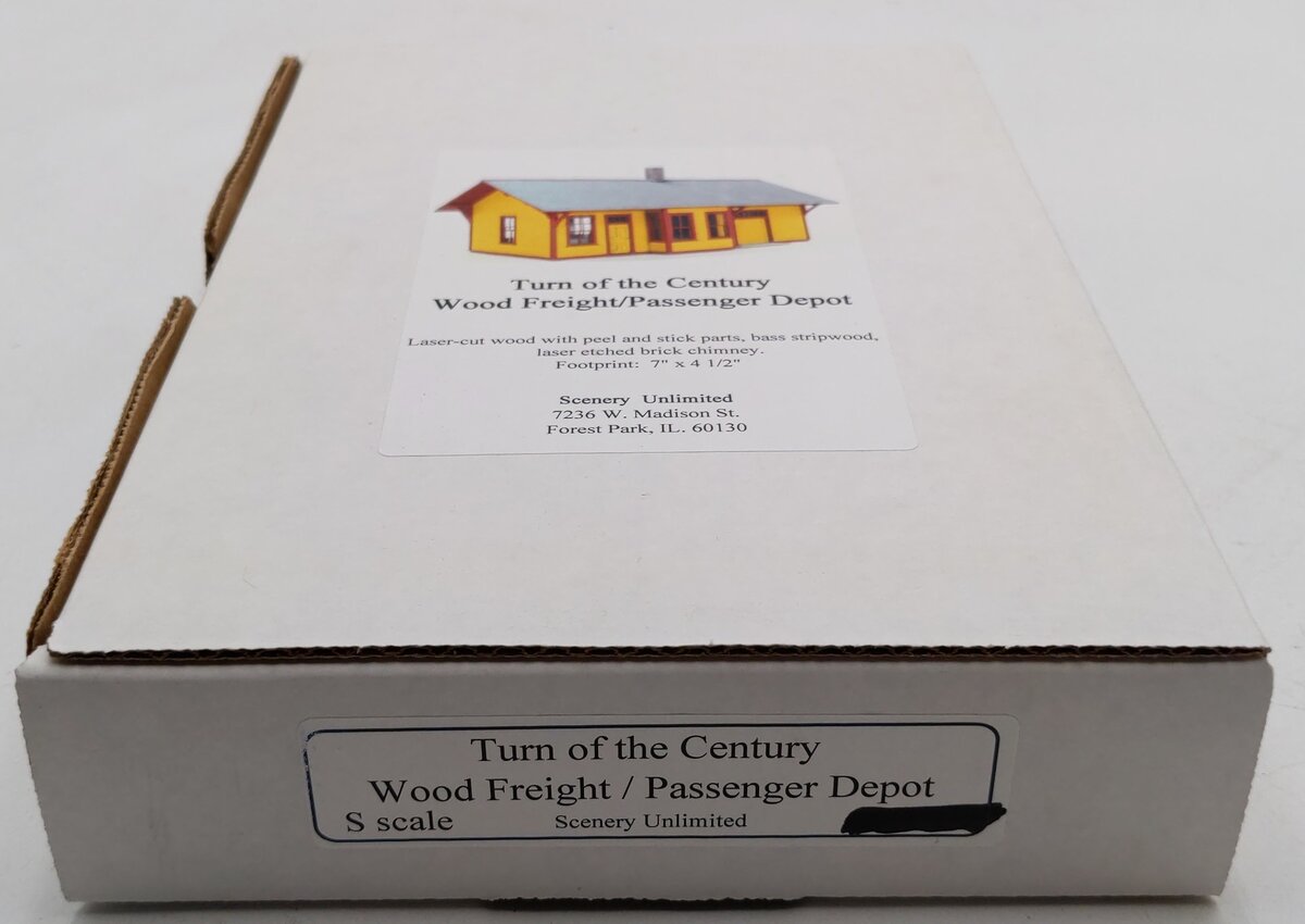 Scenery Unlimited S Scale Turn of the Century Wood Freight/ Passenger Depot Kit