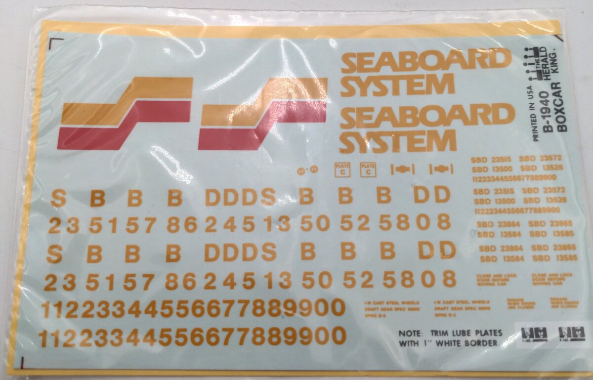 The Herald King B-1940 Seabound System Decal Orange/Red
