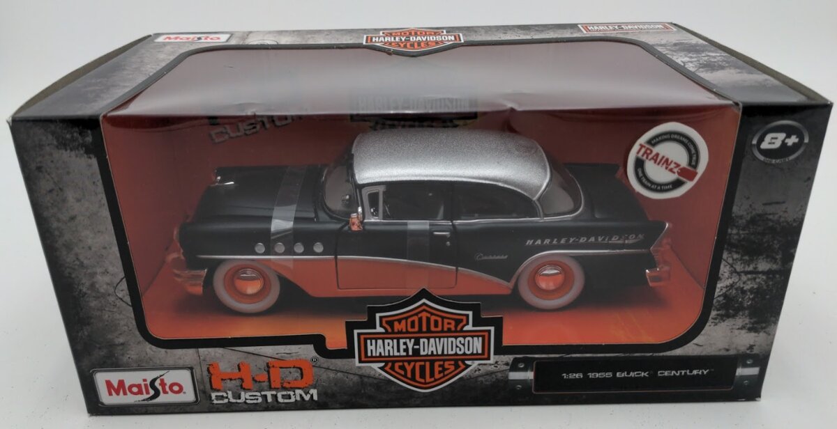 Maisto 32197 1:26 Scale Diecast Model Harley Davidson Custom 1955 Buick Century