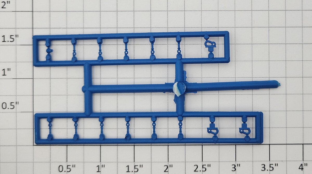 S-Helper 653-07-00-CRB Conrail Blue Switcher Stanchion Sprue (Set of 15)