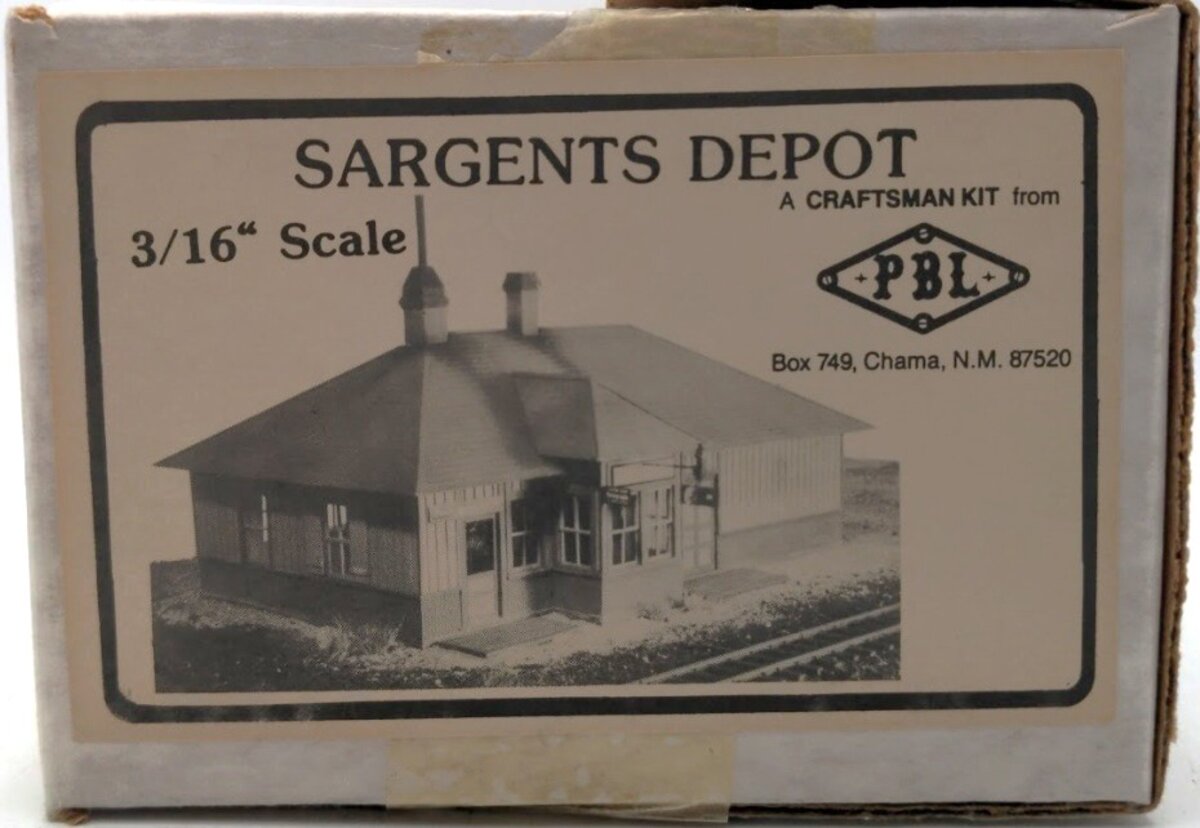PBL T205 3/16" Sn3/S Scale Sargent Depot Building Model Kit