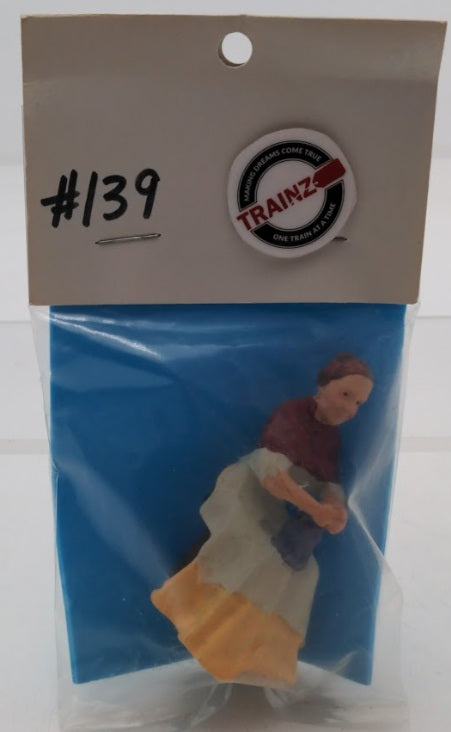 Just Plain Folk 139 G Scale Woman Weaving Painted Figure