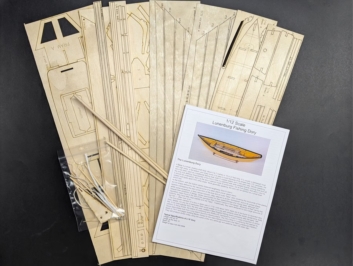 Osborn Model Kits 2124 1:12 East Coast Dory Boat Wooden Kit