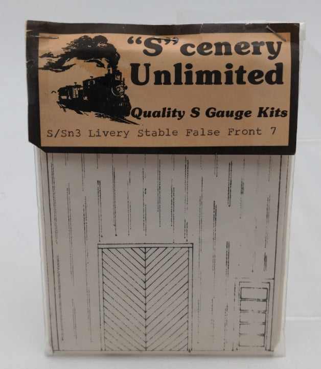 Scenery Unlimited S /Sn3 Scale Livery Stable False Front 7 Kit
