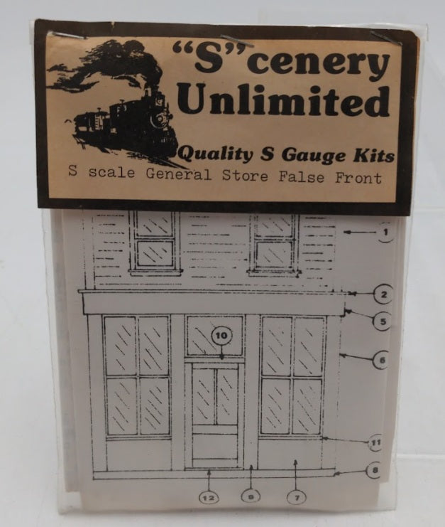 Scenery Unlimited S Scale General Store False Front Wood & Plastic Kit