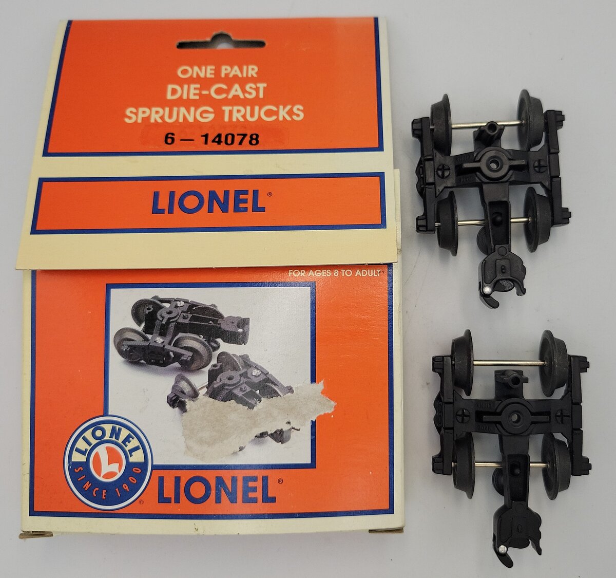 Lionel 6-14078 O Die-Cast Metal Sprung Trucks in Separate Sale Box (Set of 2)